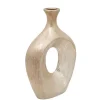 Sale 15119-03 13" SCRATCHED OVAL VASE CUT-OUT, CHAMPAGNE - cozylivehome.com | we sell a wide range of comfortable household items Giftware