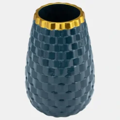 Best Sale 15737-02 9" Textured Vase, Teal - cozylivehome.com | we sell a wide range of comfortable household items Giftware