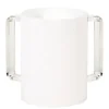 57187 Acrylic wash cup white with clear handles - cozylivehome.com | we sell a wide range of comfortable household items^ Shop All