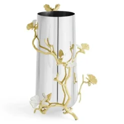 Fashion 174501 BUTTERFLY GINKGO GOLD LRG VASE - cozylivehome.com | we sell a wide range of comfortable household items Giftware