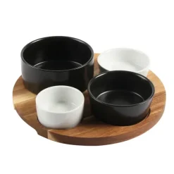 Sale 3917507 Cabo 5Pc Tapas Set Black/White - cozylivehome.com | we sell a wide range of comfortable household items Giftware