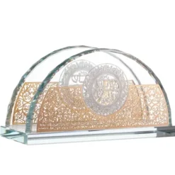 183069 Crystal Napkin Holder with Gold Plate 5.5 - cozylivehome.com | we sell a wide range of comfortable household items^ Shop All