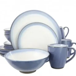 122880.16 Elite Serene Fountain 16-Piece Dinnerware Set, Blue - cozylivehome.com | we sell a wide range of comfortable household items^ Shop All