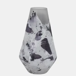 Fashion 18439-01 GLASS, 11" FOG SHADOW VASE, WHITE - cozylivehome.com | we sell a wide range of comfortable household items Giftware