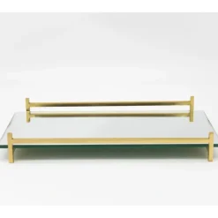 33653 GOLD SQ WIRE MIRROR TRAY 16X8 - cozylivehome.com | we sell a wide range of comfortable household items^ Shop All