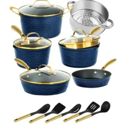 Cheap 9095 Granitestone Diamond (Navy) 15 Piece Cookware Set - cozylivehome.com | we sell a wide range of comfortable household items Housewares