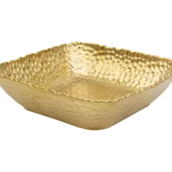Best Sale 16515 10in Gold Hammered Square Serve Bowl - cozylivehome.com | we sell a wide range of comfortable household items Giftware