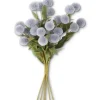 Shop 13 Inch Gray Blue Pompom Pick w/Green Eva Leaves Bundle (6 Stems) - cozylivehome.com | we sell a wide range of comfortable household items Giftware