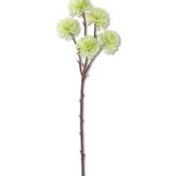 Sale 21 INCH GREEN & WHITE 5 BALL CENTAUREA THISTLE SPRAY - cozylivehome.com | we sell a wide range of comfortable household items Giftware