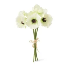 Hot 11 Inch White Real Touch Mini Poppy Bundle (6 Stems) - cozylivehome.com | we sell a wide range of comfortable household items Giftware