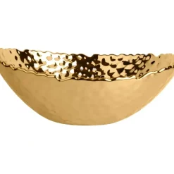 Sale 16093 11"L GOLD HAMMERED OVAL SERVE BOWL - cozylivehome.com | we sell a wide range of comfortable household items Giftware