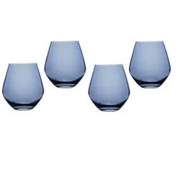 22544 MERIDIAN STEMLESS BLUE S/4 - cozylivehome.com | we sell a wide range of comfortable household items^ Shop All