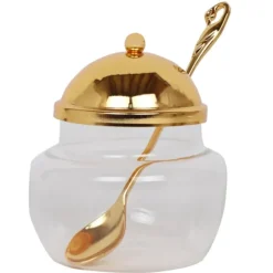 59321 New Honey Dish Gold With Spoon - cozylivehome.com | we sell a wide range of comfortable household items^ Shop All