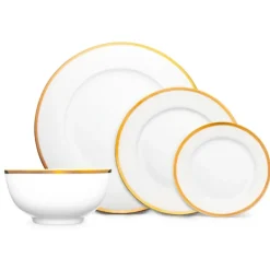 73022 Nola Bone China Gold Rim 16 Piece Dinnerware Set, Service for 4 - cozylivehome.com | we sell a wide range of comfortable household items^ Shop All