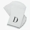 14 PK White and Black Guest Paper Napkins - Letter D - cozylivehome.com | we sell a wide range of comfortable household items^ Shop All