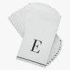 14 PK White and Black Guest Paper Napkins - Letter E - cozylivehome.com | we sell a wide range of comfortable household items^ Shop All