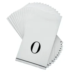 14 PK White and Black Guest Paper Napkins - Letter O - cozylivehome.com | we sell a wide range of comfortable household items^ Shop All
