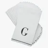 14 PK White and Black Guest Paper Napkins - Letter G - cozylivehome.com | we sell a wide range of comfortable household items^ Shop All