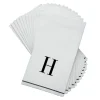 14 PK White and Black Guest Paper Napkins - Letter H - cozylivehome.com | we sell a wide range of comfortable household items^ Shop All