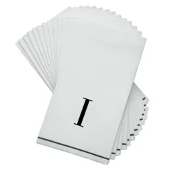 14 PK White and Black Guest Paper Napkins - Letter I - cozylivehome.com | we sell a wide range of comfortable household items^ Shop All