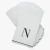 14 PK White and Black Guest Paper Napkins - Letter N - cozylivehome.com | we sell a wide range of comfortable household items^ Shop All