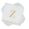 16 PK White and Gold Cocktail Paper Napkins - Letter Z - cozylivehome.com | we sell a wide range of comfortable household items^ Shop All