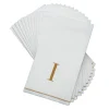 14 PK White and Gold Guest Paper Napkins - Letter I - cozylivehome.com | we sell a wide range of comfortable household items^ Shop All