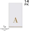 14 PK White and Gold Guest Paper Napkins - Letter A - cozylivehome.com | we sell a wide range of comfortable household items^ Shop All