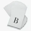 14 PK White Black Guest Paper Napkins - Letter B - cozylivehome.com | we sell a wide range of comfortable household items^ Shop All