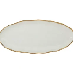 Flash Sale 20497 Regency Gold Oval Fish Platter 19.5in X 8.5in - cozylivehome.com | we sell a wide range of comfortable household items Giftware