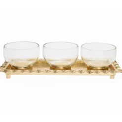 Hot 95660 RIPPLE GOLD 3 SECTIONAL W TRAY - cozylivehome.com | we sell a wide range of comfortable household items Giftware
