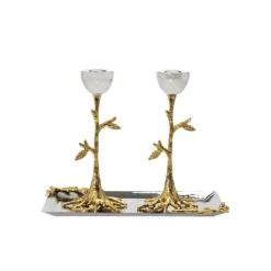 59210 S/2 BRANCH CANDLE HOLDERS W TRAY - cozylivehome.com | we sell a wide range of comfortable household items^ Shop All