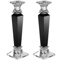 182947 Set of Crystal Candlesticks with Black Center 12 - cozylivehome.com | we sell a wide range of comfortable household items^ Shop All
