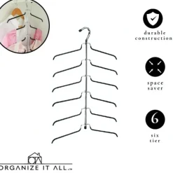Flash Sale 6 TIER BLOUSE TREE CHROME WITH BLACK EVA RETAIL READY - cozylivehome.com | we sell a wide range of comfortable household items Housewares