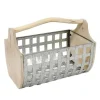 Online 13899-01 TIN & WOOD WOVEN BASKET, GRAY - cozylivehome.com | we sell a wide range of comfortable household items Giftware