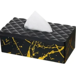 Cheap 1237 Tissue Box Black W/ Gold Marble Printing 10 x 5.1 x 3.6 inches - cozylivehome.com | we sell a wide range of comfortable household items Giftware
