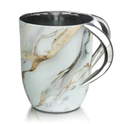 50886 WASHCUP ABSTRACT WHITE/GOLD - cozylivehome.com | we sell a wide range of comfortable household items^ Shop All