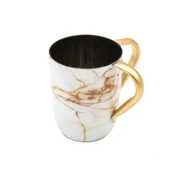 96790 WHITE GOLD MARBLE WASHCUP - cozylivehome.com | we sell a wide range of comfortable household items^ Shop All