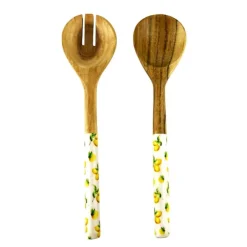 Flash Sale 11904 Wood Salad Serve Set W Decal - cozylivehome.com | we sell a wide range of comfortable household items Giftware