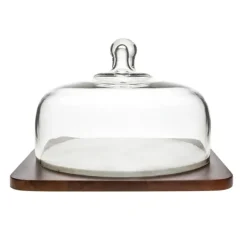 Online 35600 Wood W/ Marble Inlay Cake Dome - cozylivehome.com | we sell a wide range of comfortable household items Giftware