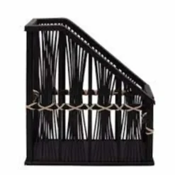 Best Sale 15891-01 WOVEN 5X13"H MAGAZINE RACK, BLACK - cozylivehome.com | we sell a wide range of comfortable household items Giftware