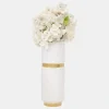 Store 16324-01 5x13"H Belted Vase, White/Gold - cozylivehome.com | we sell a wide range of comfortable household items Giftware