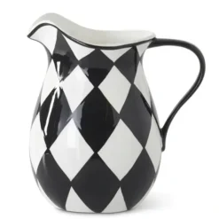 Online 17835A 9 Inch Black & White Harlequin Pitcher - cozylivehome.com | we sell a wide range of comfortable household items Giftware