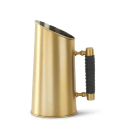 Cheap 18557A 10.5 Inch Stainless Steel Brass Pitcher w/Leather Wrapped Handle - cozylivehome.com | we sell a wide range of comfortable household items Giftware