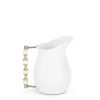 Cheap 18656A 8.25 Inch White Ceramic Pitcher w/Powder Coated Steel Ball Handle - cozylivehome.com | we sell a wide range of comfortable household items Giftware