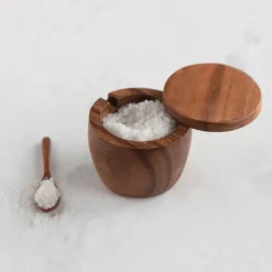 Acacia Wood Covered Jar with Spoon - cozylivehome.com | we sell a wide range of comfortable household items^ Shop All