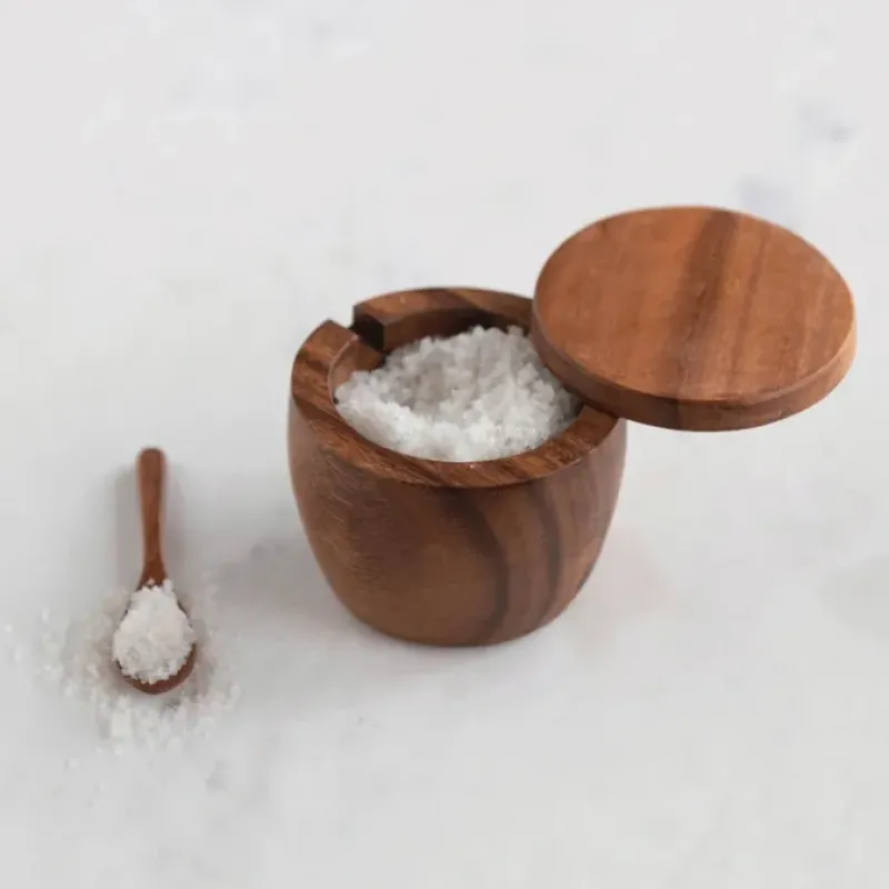 Acacia Wood Covered Jar with Spoon - cozylivehome.com | we sell a wide range of comfortable household items^ Shop All