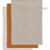 Amber And Natural Linen Bath Mitts Set/3 - cozylivehome.com | we sell a wide range of comfortable household items^ Shop All