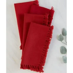 APRIL CORNELL ESSENTIAL NAPKIN SET OF 4 18" RED - cozylivehome.com | we sell a wide range of comfortable household items^ Shop All