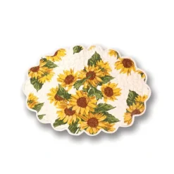 APRIL CORNELL QUILTED PLACEMAT SUNFLOWER VALLEY ECRU - cozylivehome.com | we sell a wide range of comfortable household items^ Shop All